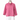 A pink button-front collared shirt jacket displayed on a mannequin with white wide-leg pants against a plain white background.