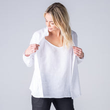 Load image into Gallery viewer, Flaxbloom White Linen Shirt
